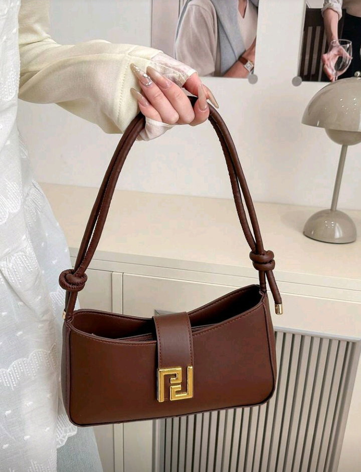 New Luxury Solid Color Versatile Women Shoulder Bag_2