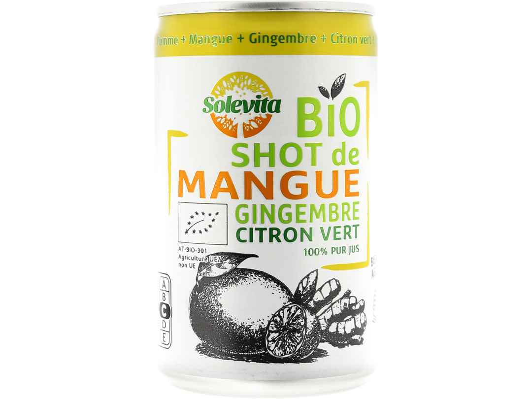 Shot de MANGUE GINGEMBRE CITRON VERT | 100% PUR JUS