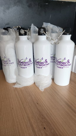 Branded water bottles 