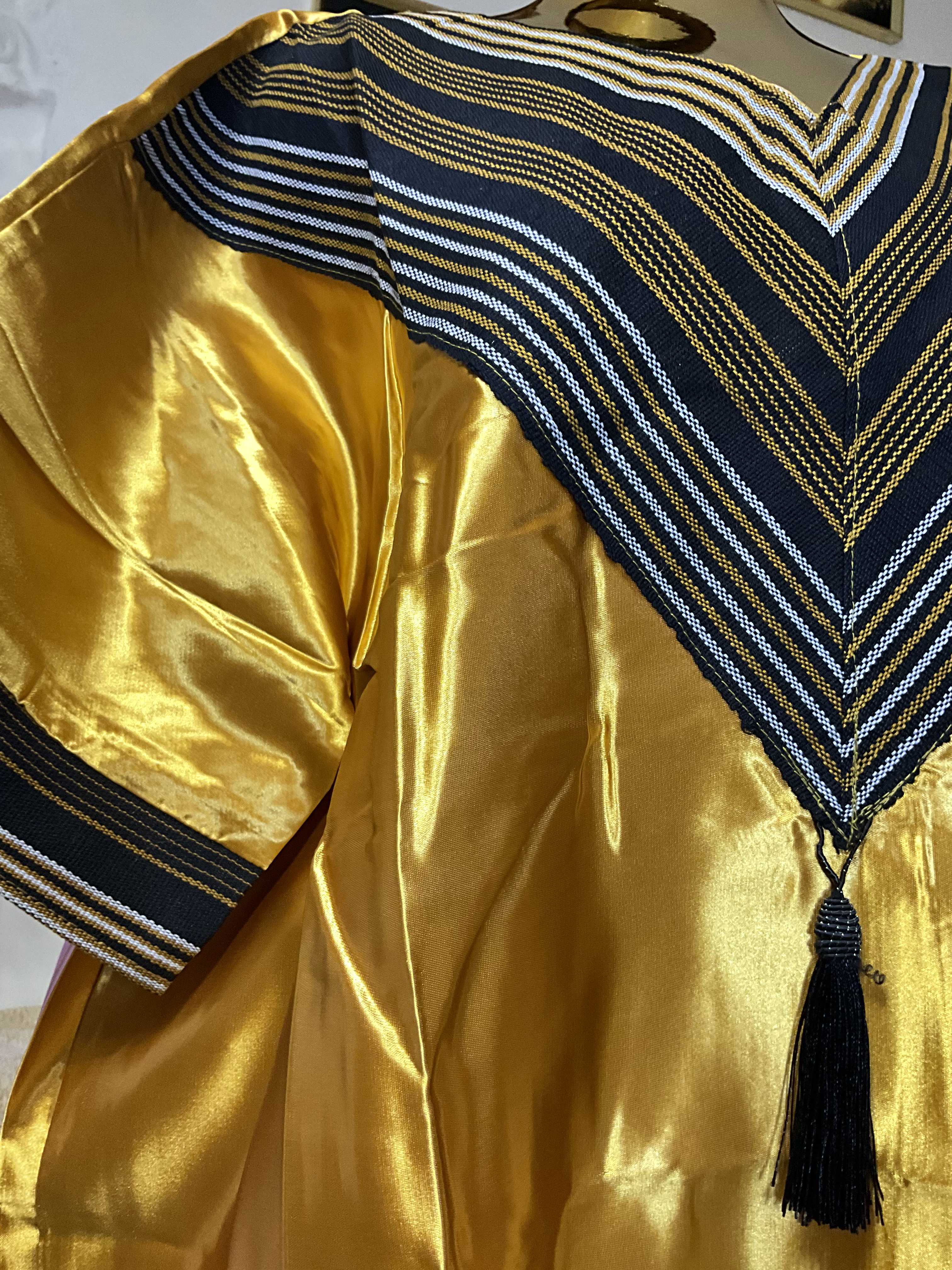 Gold - Mikado Aso Oke Bubu Kaftan_1