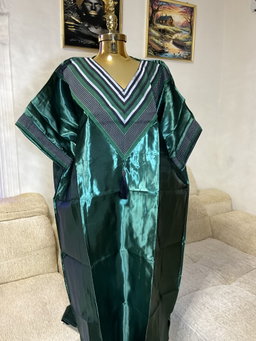 Green - Mikado Aso Oke Bubu Kaftan