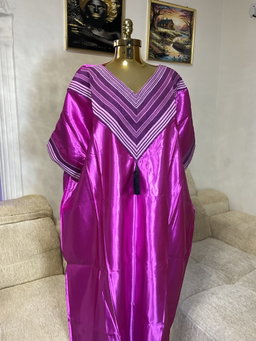 Pink - Mikado Aso Oke Bubu Kaftan