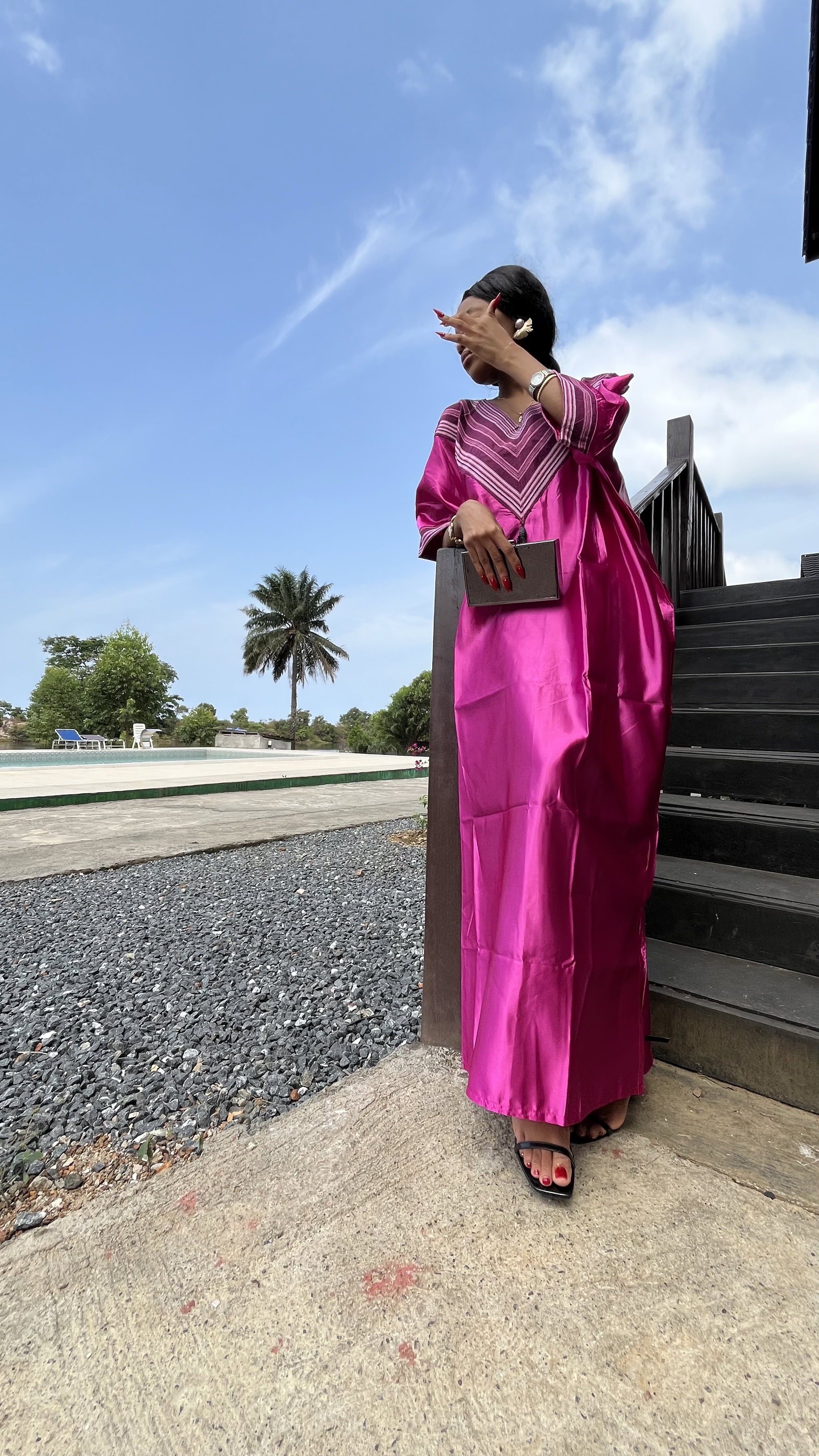 Pink - Mikado Aso Oke Bubu Kaftan_1