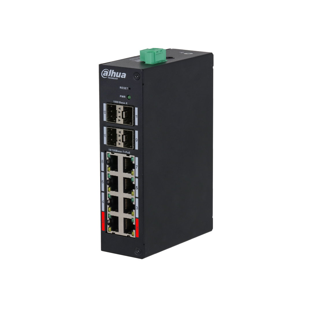 HS4412-8ET-96 | 12-port hardened managed Layer 2 PoE switch