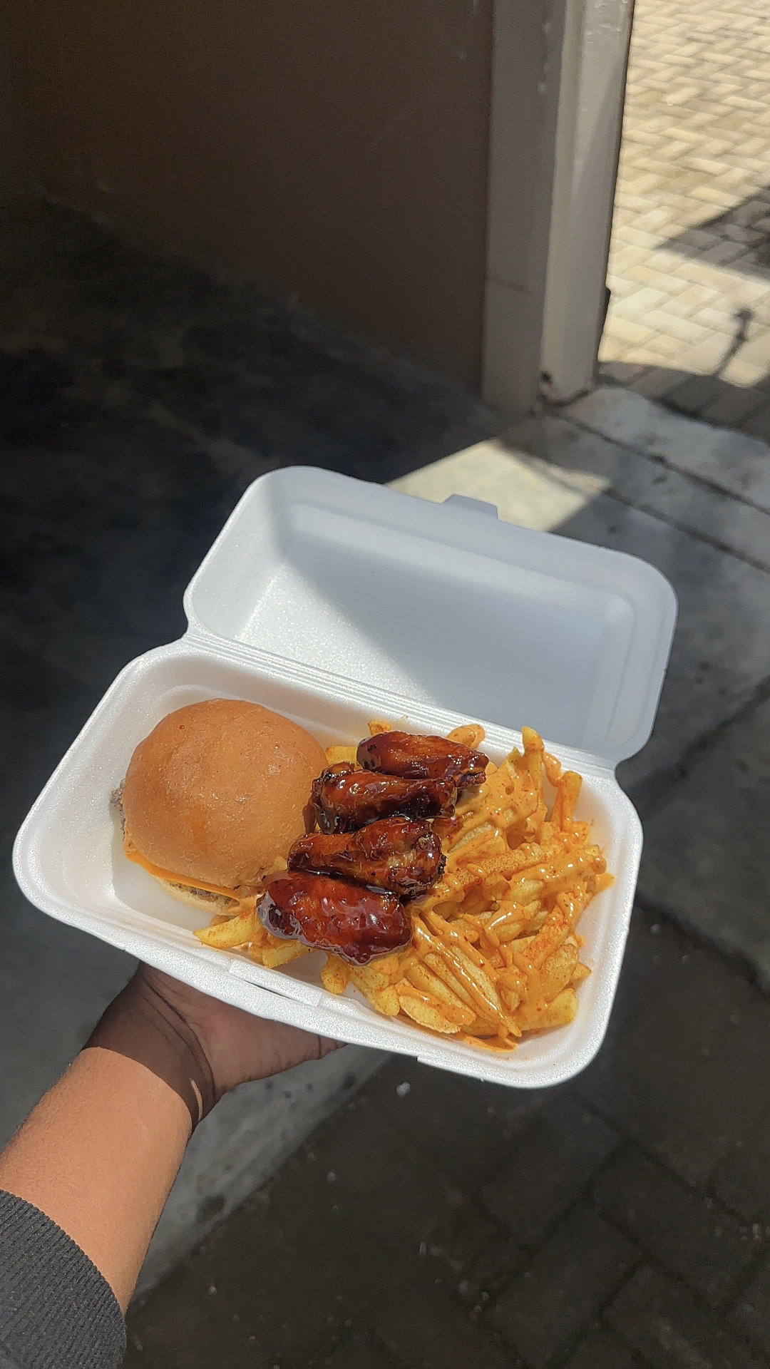 Burger+Regular fries+Four Wings