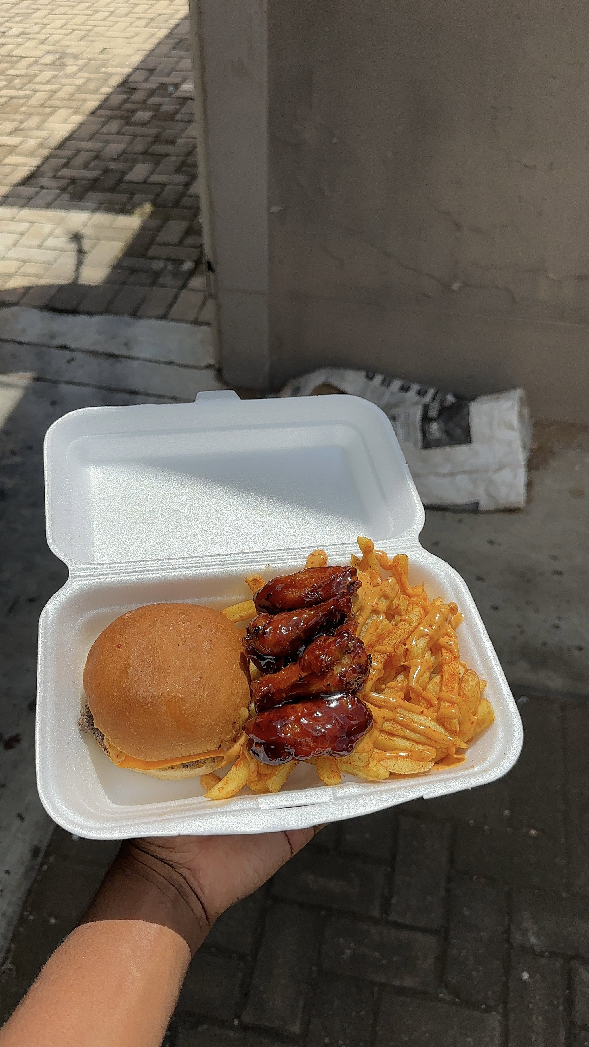 Burger+Regular fries+Four Wings_1