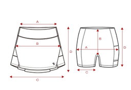 XXMX - Back Pleated Two-In-One Skirt
