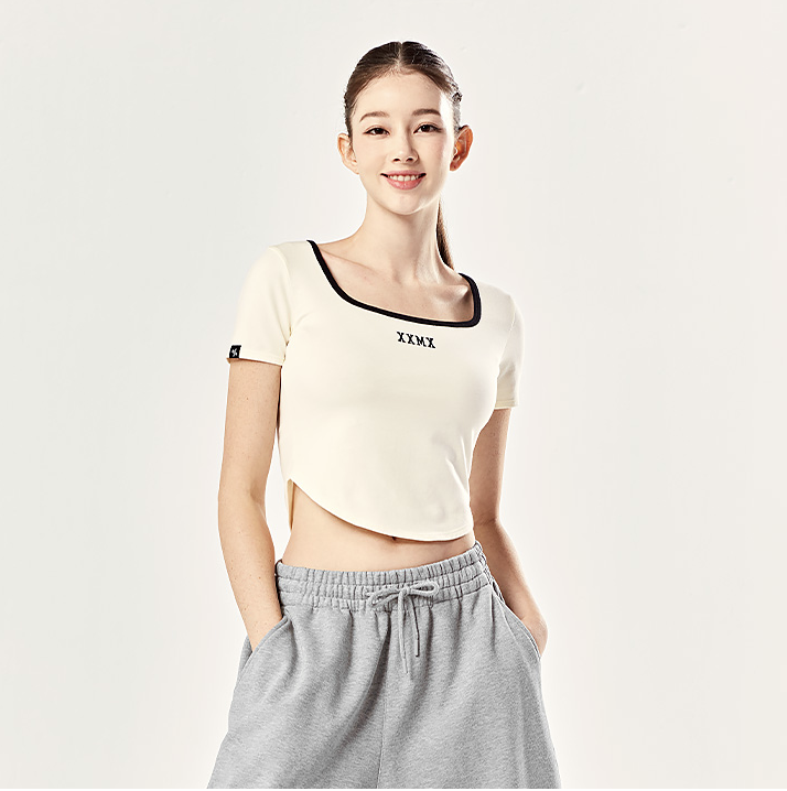 XXMX - Cali Square Neck Crop Short Sleeve