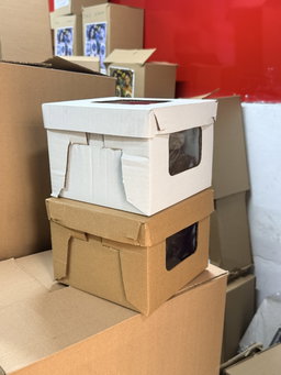 Corrugated Cake Boxes - 8” x 8” x 6” - Brown