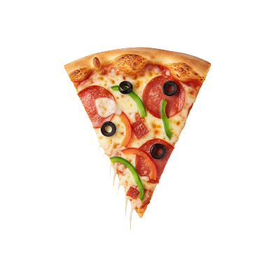Spelled Pizza Slice with Vegetables
