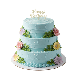 Pastel Floral Birthday Cake