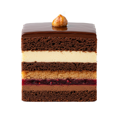 Elegant Layered Pastries with Multiple Cream_1