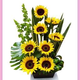 Arreglo de girasoles 8 piezas