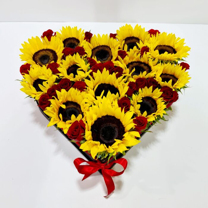 Caja de flores con girasoles_0