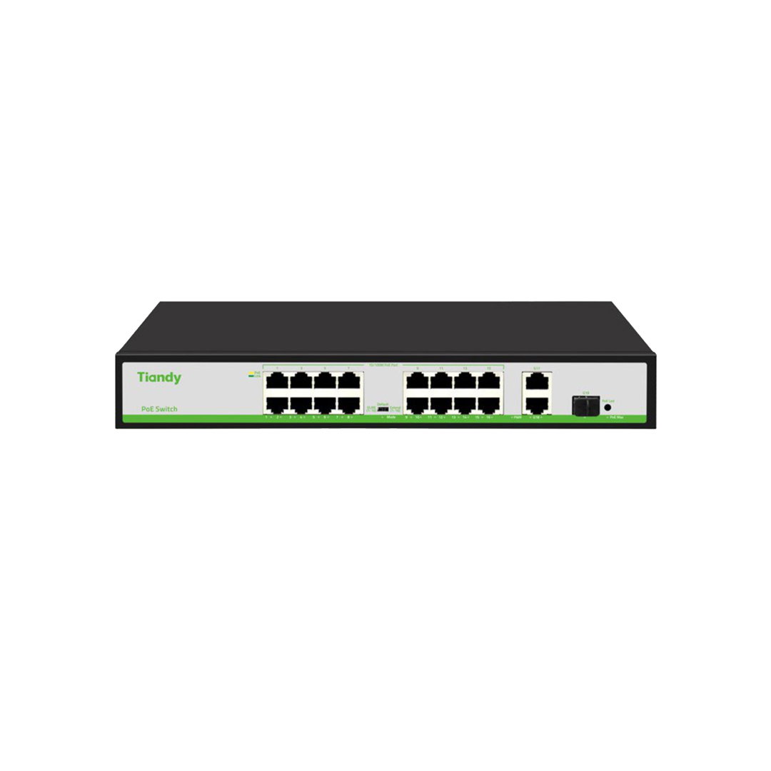TC-P3S019 Spec:H/1621/AT/180 - 16 Port PoE Switch