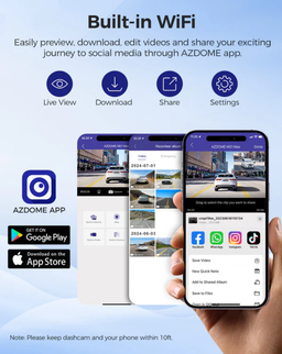 AZDOME M01 Max 4K Dash Cam (64GB)
