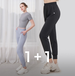 Skullpig - Soft Relaxed Fit Jogger Pants 1+1