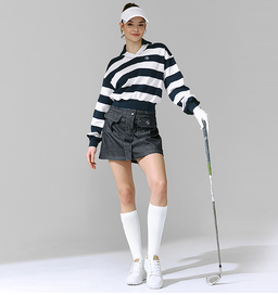 XXMX - Denim-like back pleated skirt
