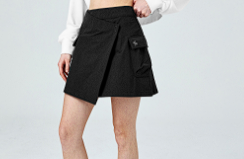 XXMX - Dual Grip Layered Wrap Skirt Black_4