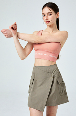 XXMX - Dual-grip layered wrap skirt