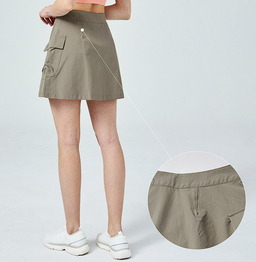 XXMX - Dual-grip layered wrap skirt
