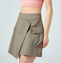 XXMX - Dual-grip layered wrap skirt