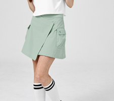 XXMX - Dual-grip layered wrap skirt