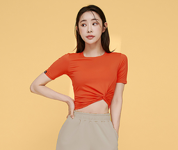 XXMX - Fresh Feather Twist Crop Short Sleeve
