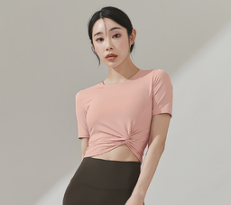XXMX - Fresh Feather Twist Crop Short Sleeve