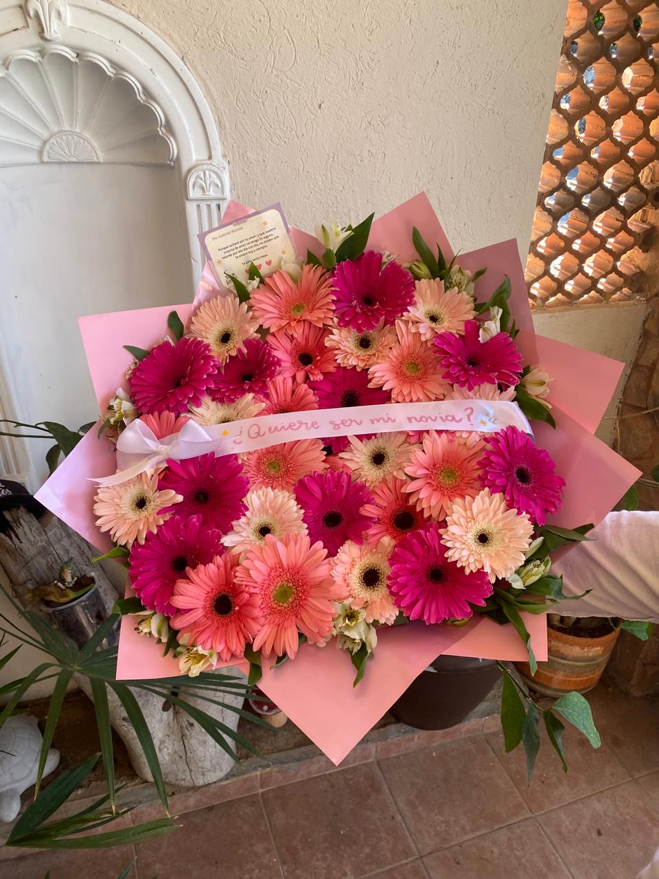 30 gerberas con listón_0