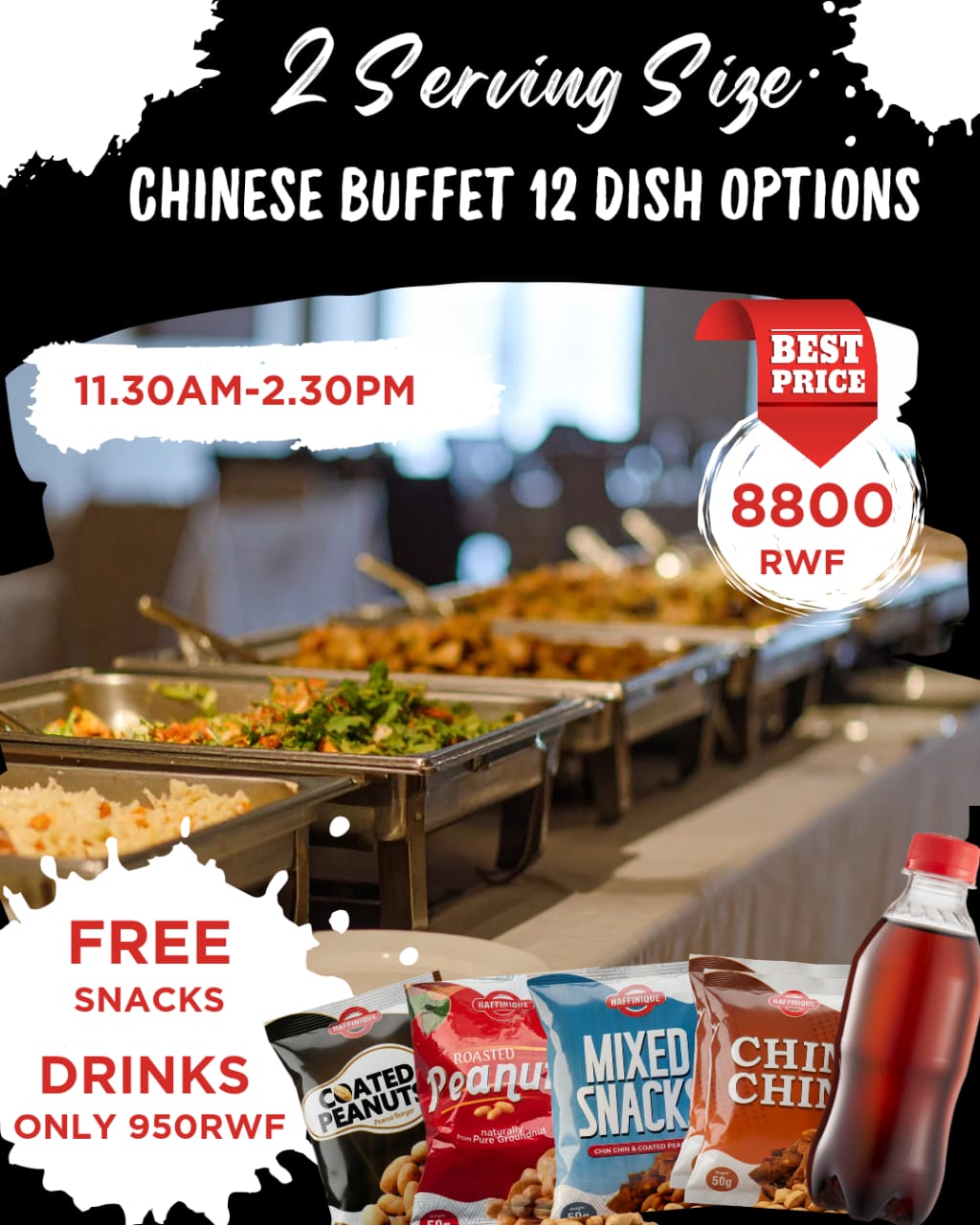 Chinese Lunch eBUFFET - Serving For 2 People 12-3pm 