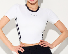 XXMX - Sporty Trackline Crop Short Sleeve