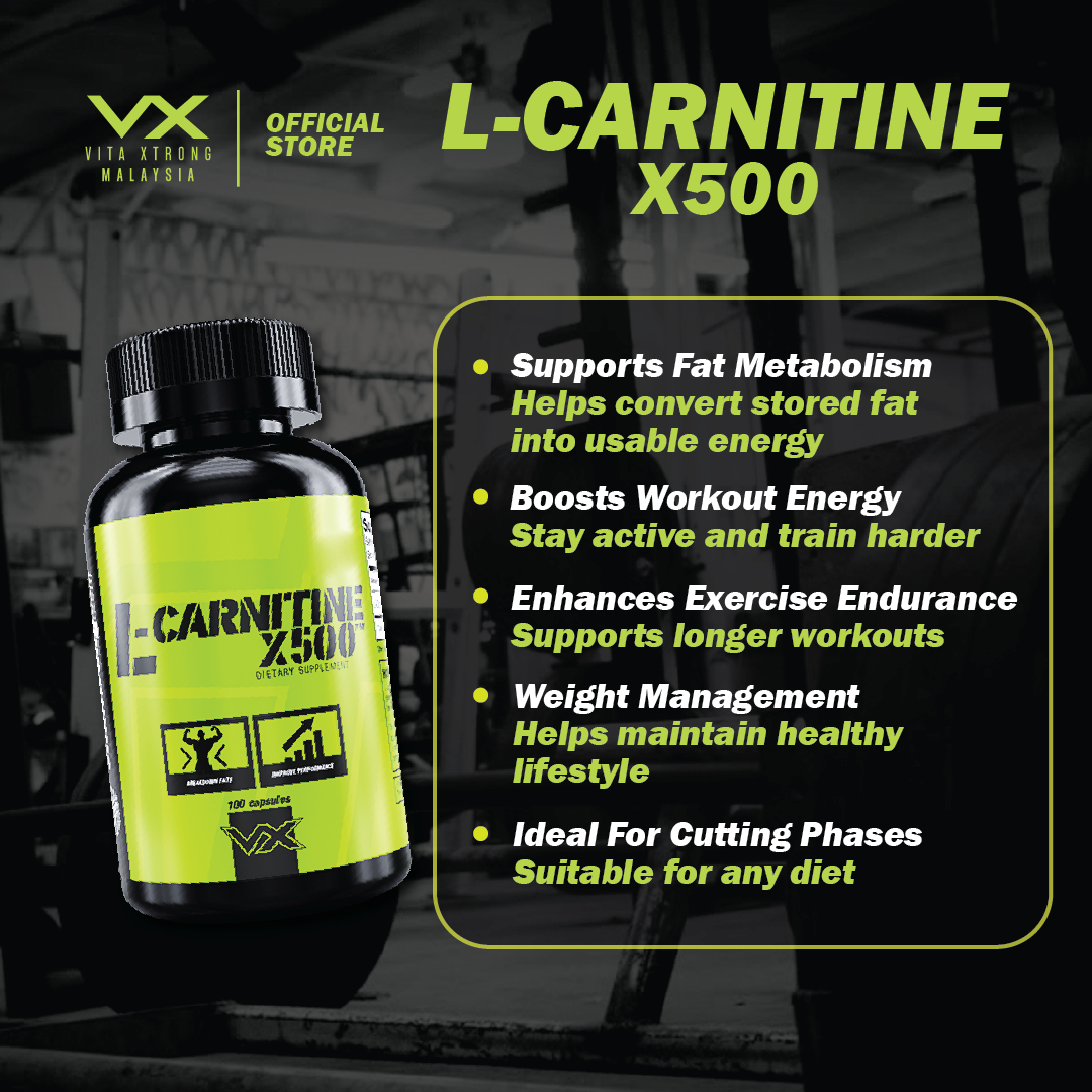VITAXTRONG™ L-Carnitine X500 Elite | Fat Metabolism • Weight Management • Energy Support • Performance | Halal [VX]_12