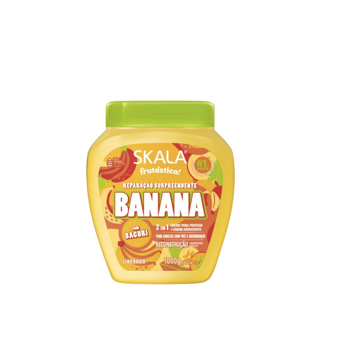 Skala banana سكالا كريم للشعر المجعد بالموز والباكوري - 1000 غرام_1