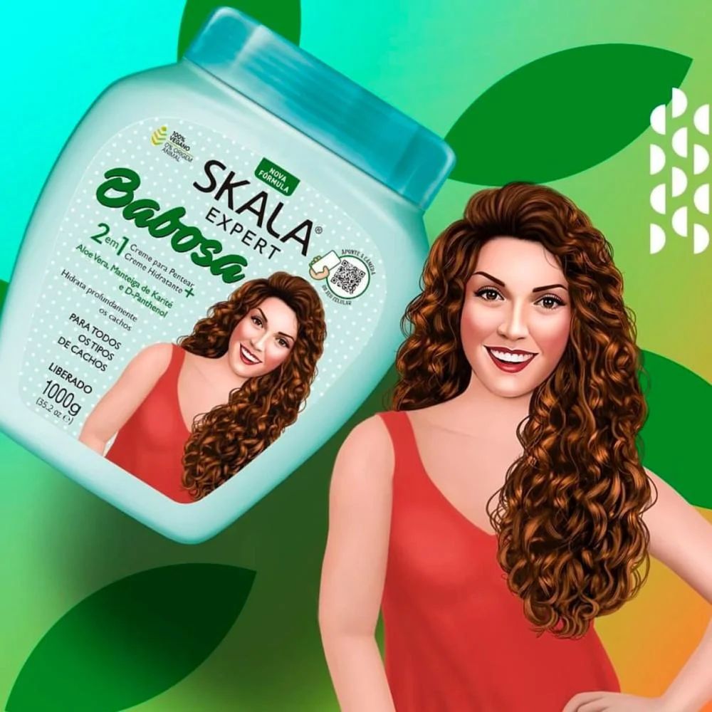 Skala Babosa Aloe Vera 2 in 1 Creme - 1000g | سكالا كريم بابوسا الصبار 2 في 1 - 1000 غرام