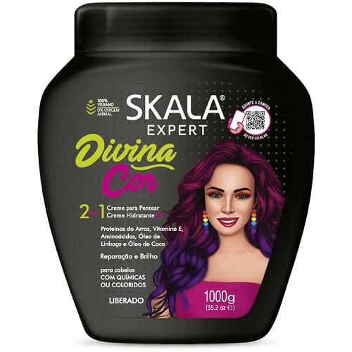 Skala Divina Color 2 in1 Creme - 1000g | سكالا كريم وليف ان للشعر التالف 2 في 1 - 1000 غرام