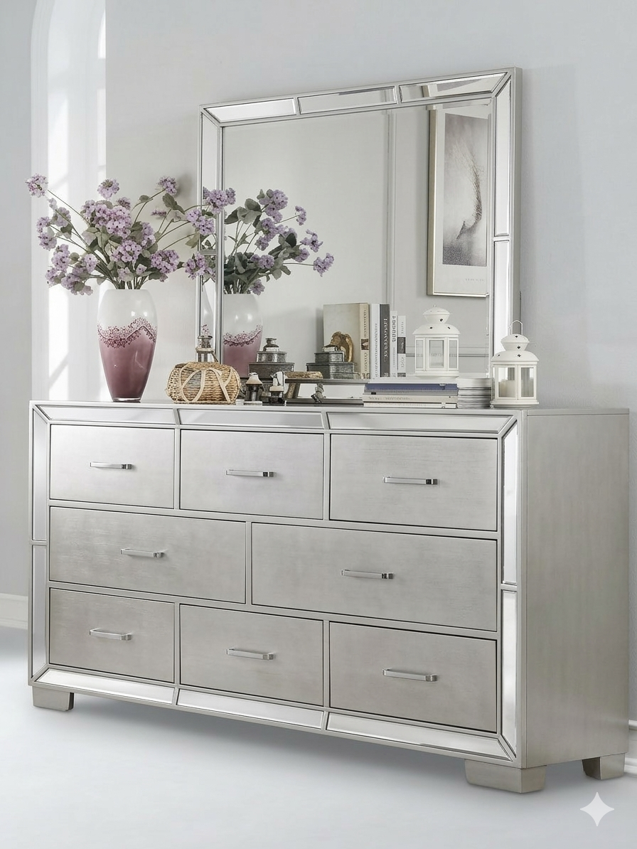 Aesthetic Dresser with mirror _0