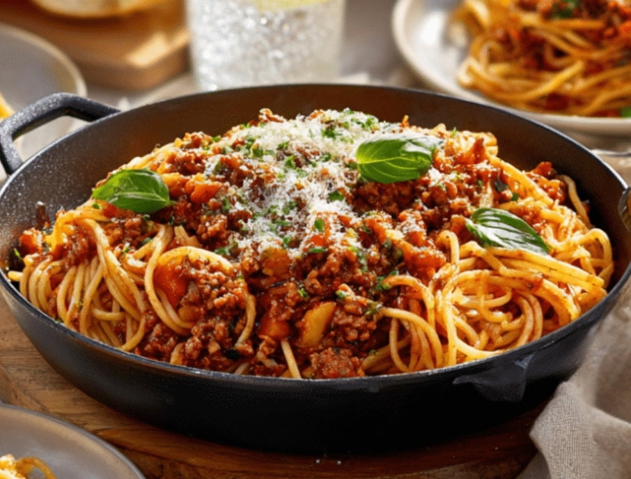 Spaghettis Bolognaise-Champignons 
