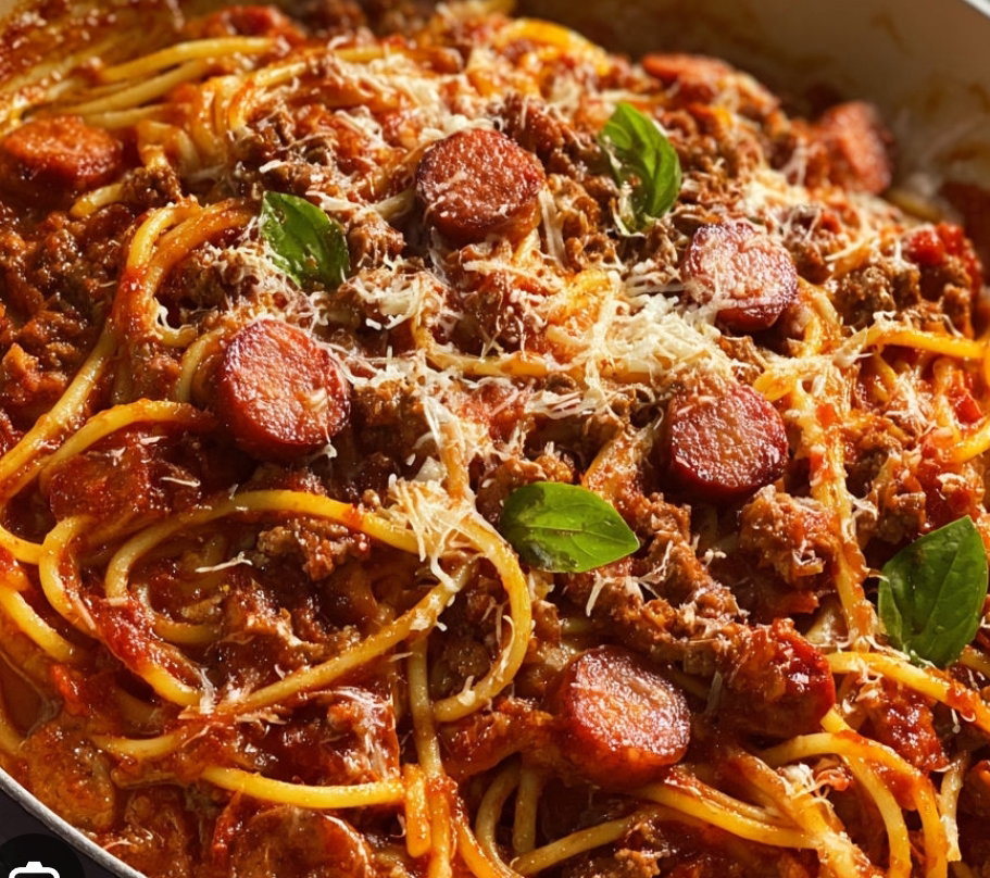 Spaghettis aux Saucisses 
