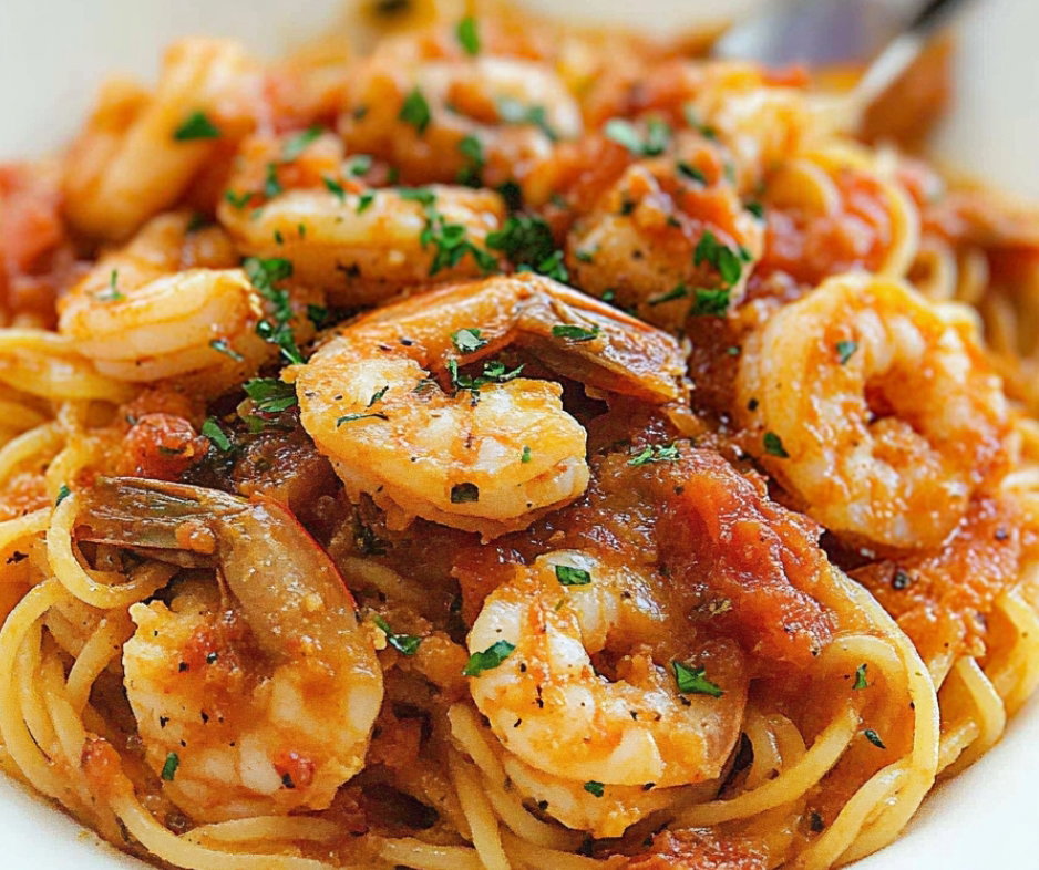 Spaghettis aux Crevettes _0
