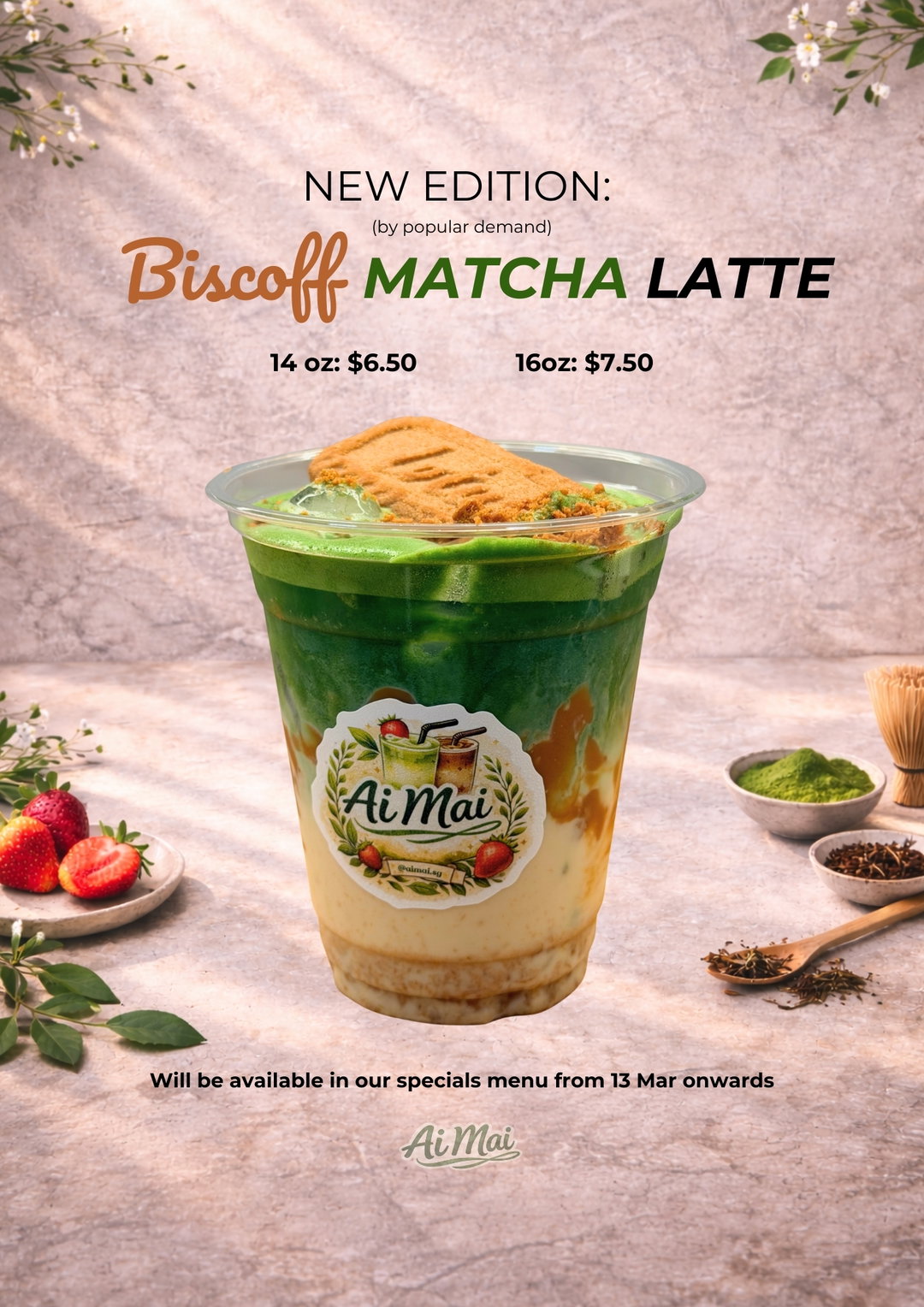 Biscoff Matcha Latte 👍🏽