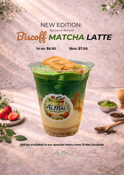 Biscoff Matcha Latte ππ½