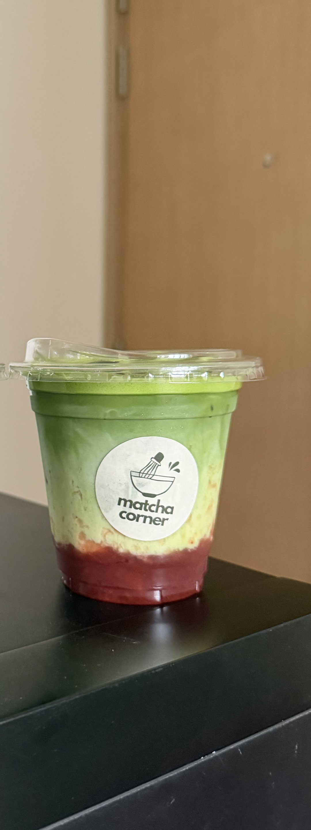 strawberry matcha latte