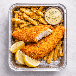 Peixe Panado c/ Batata Frita & Salada