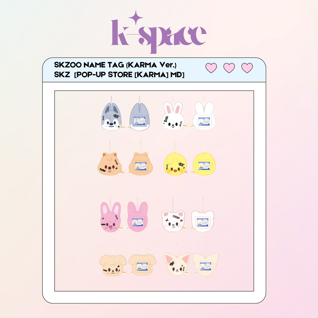 SKZOO NAME TAG (KARMA Ver.) SKZ  [POP-UP STORE [KARMA] MD] 