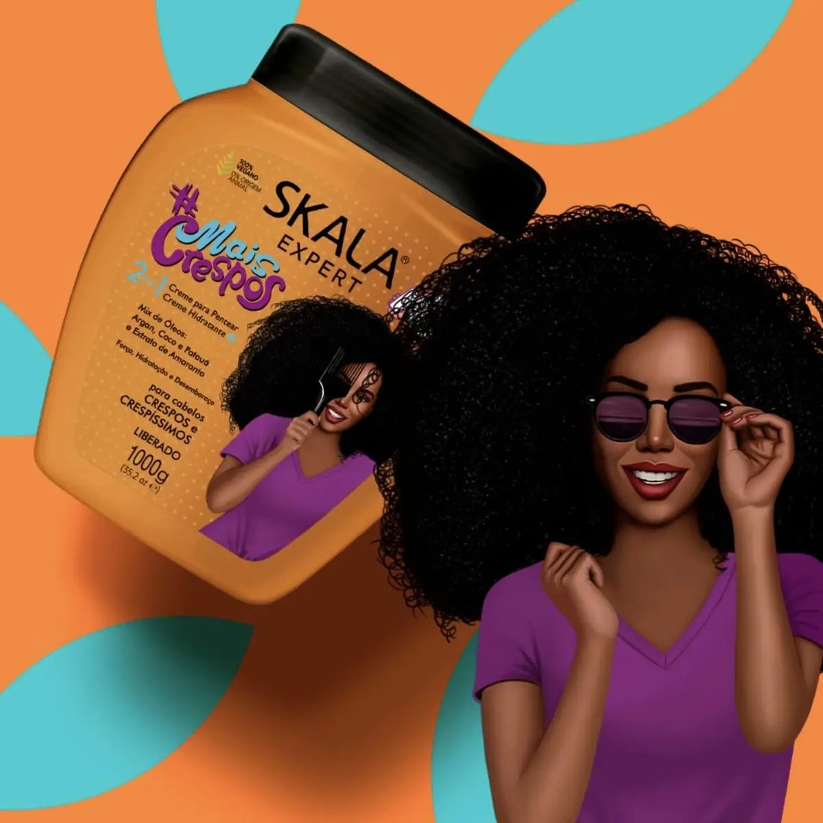 سكالا كريم كريسبوس لمعالجة وتغذية الشعر الكيرلي 1000جم SKALA MaisCrespos Hair Treatment_0