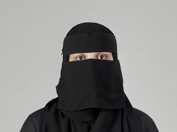 Mini Small Normal Niqab With Round Locket (6 inch /12 inch)