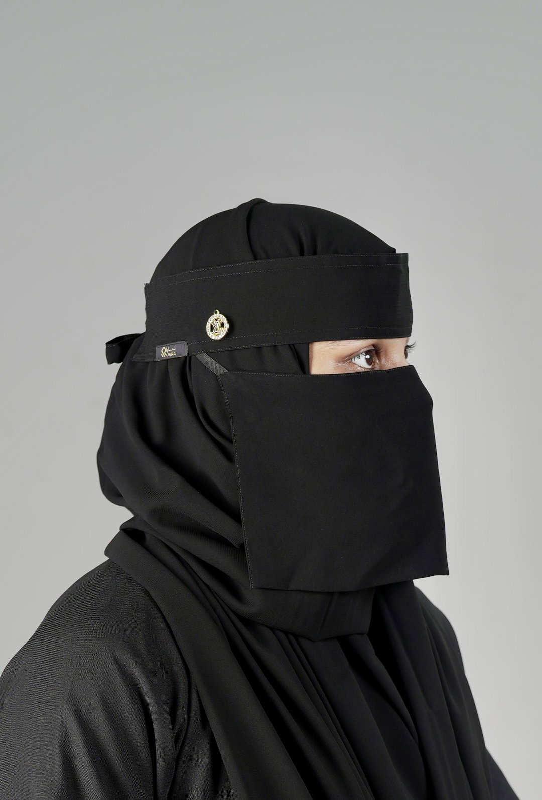 Mini Small Normal Niqab With Round Locket (6 inch /12 inch)