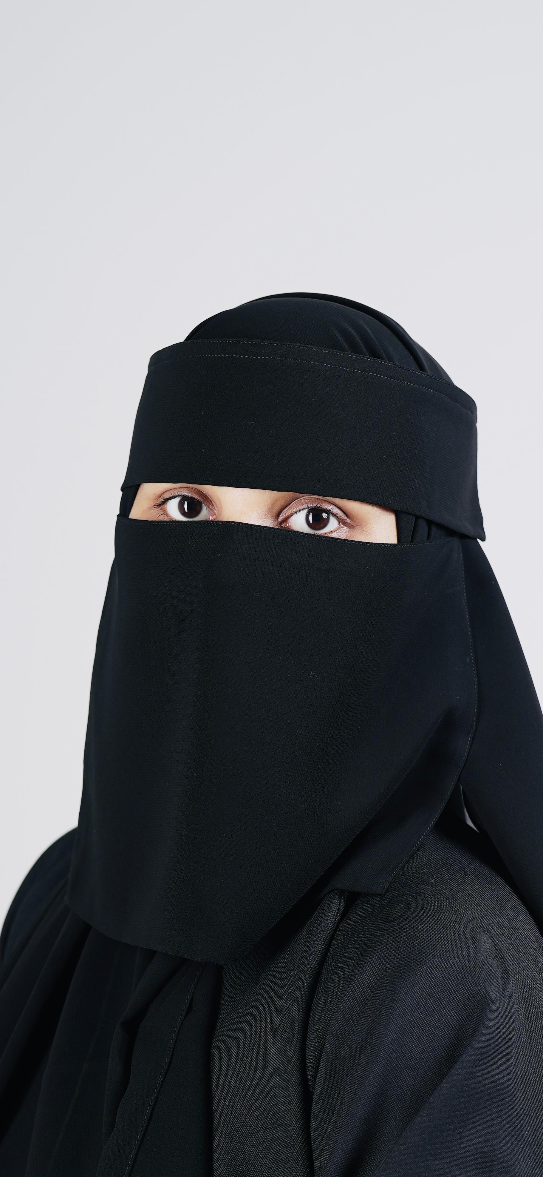Small Double Layer Niqab (8 inch / 12 Inch )_4