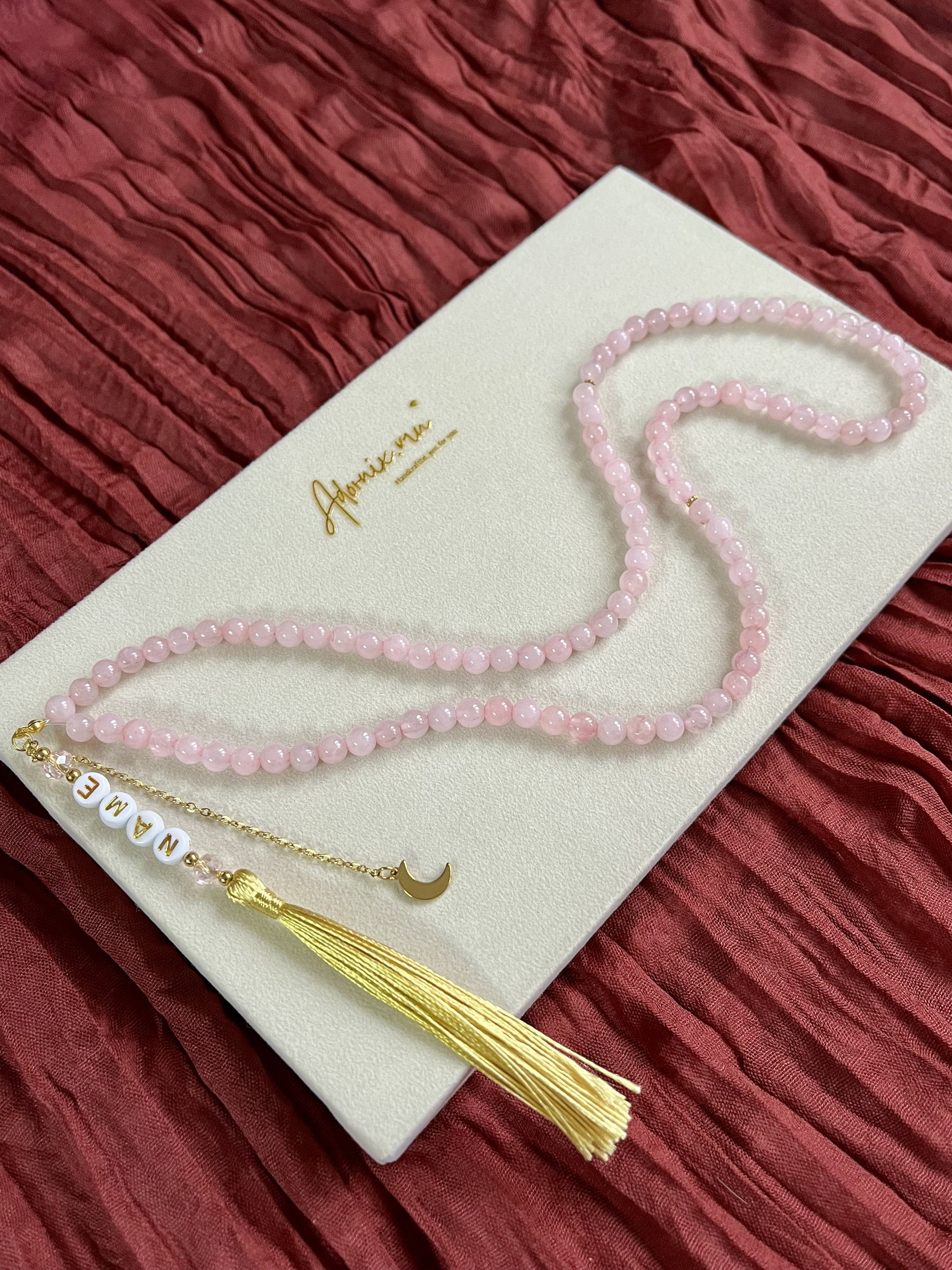 Rose Quartz Tasbih - 99 Beads_1